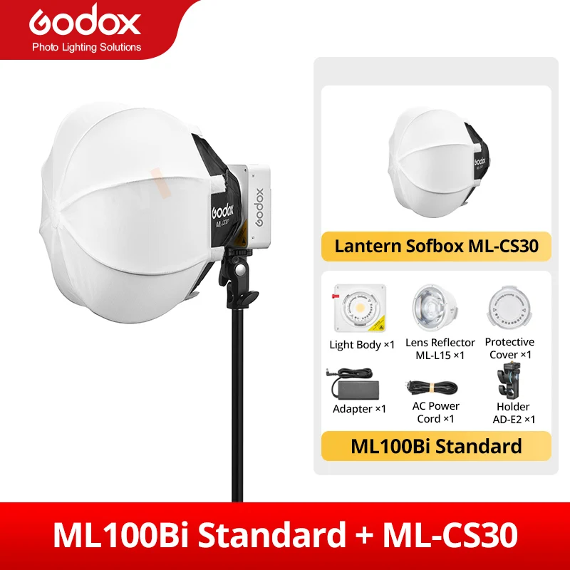 Godox ML100Bi バイカラー ポータブルLEDライト 120W オンボード