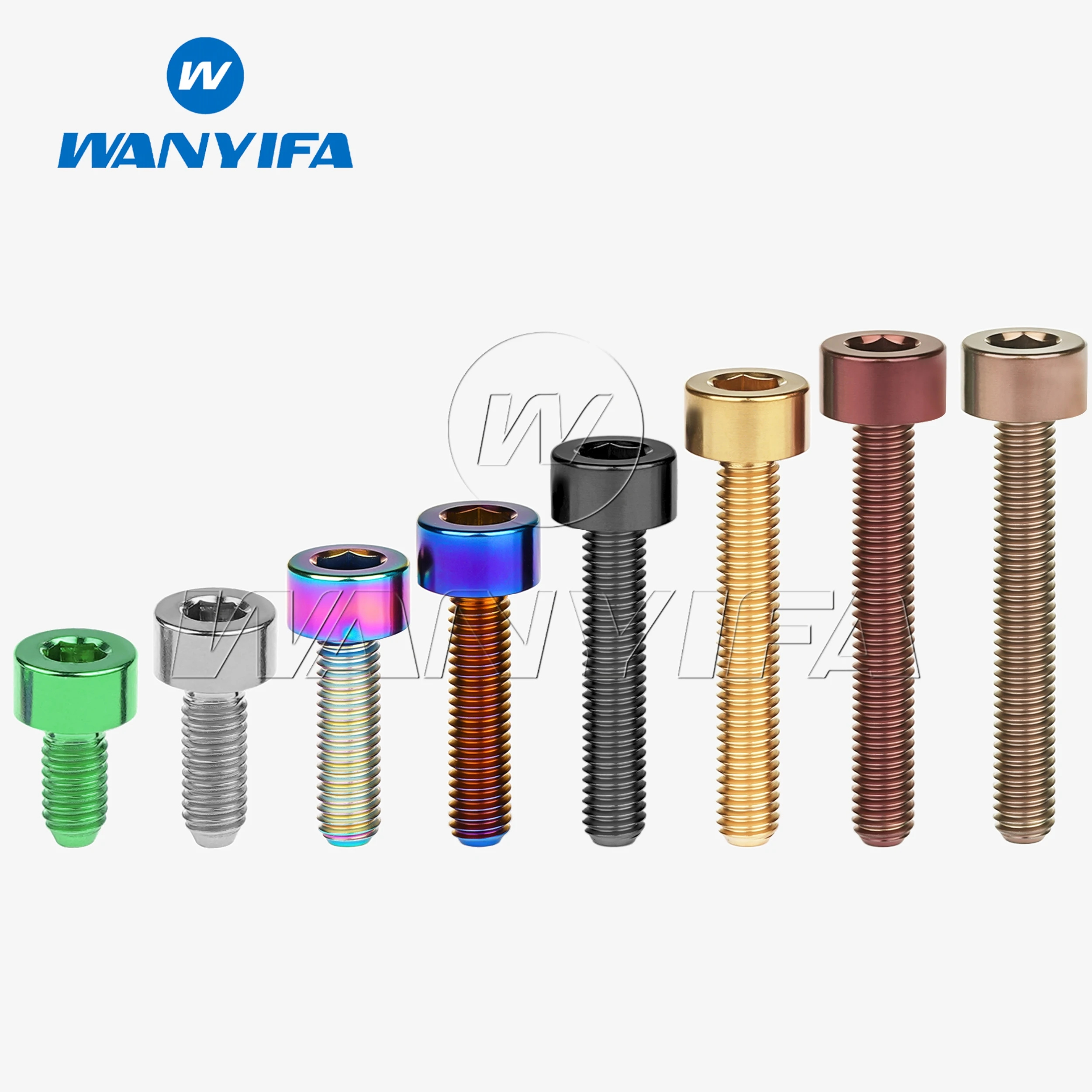

Wanyifa Titanium Bolt M3x6 8 10 12 15 18 20mm Stigma Screw for Bicycle Titanium Fastener