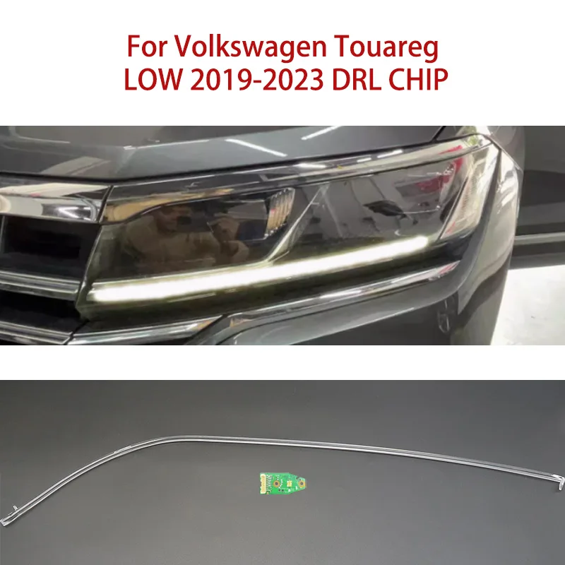 

White Light Angel Eye Ballast Chip For Volkswagen Touareg 19-2023 LOW Car Headlight DRL CHIP Conduit Strip Daytime Running Light