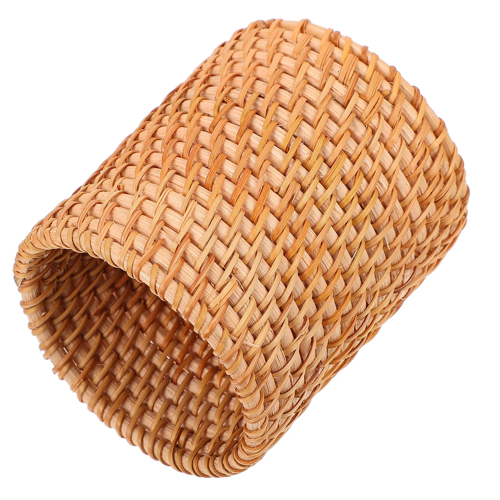 

Rattan Storage Tube Nice Holder Wood Woven Pen Basket Desktop Wooden Sundries Container Office