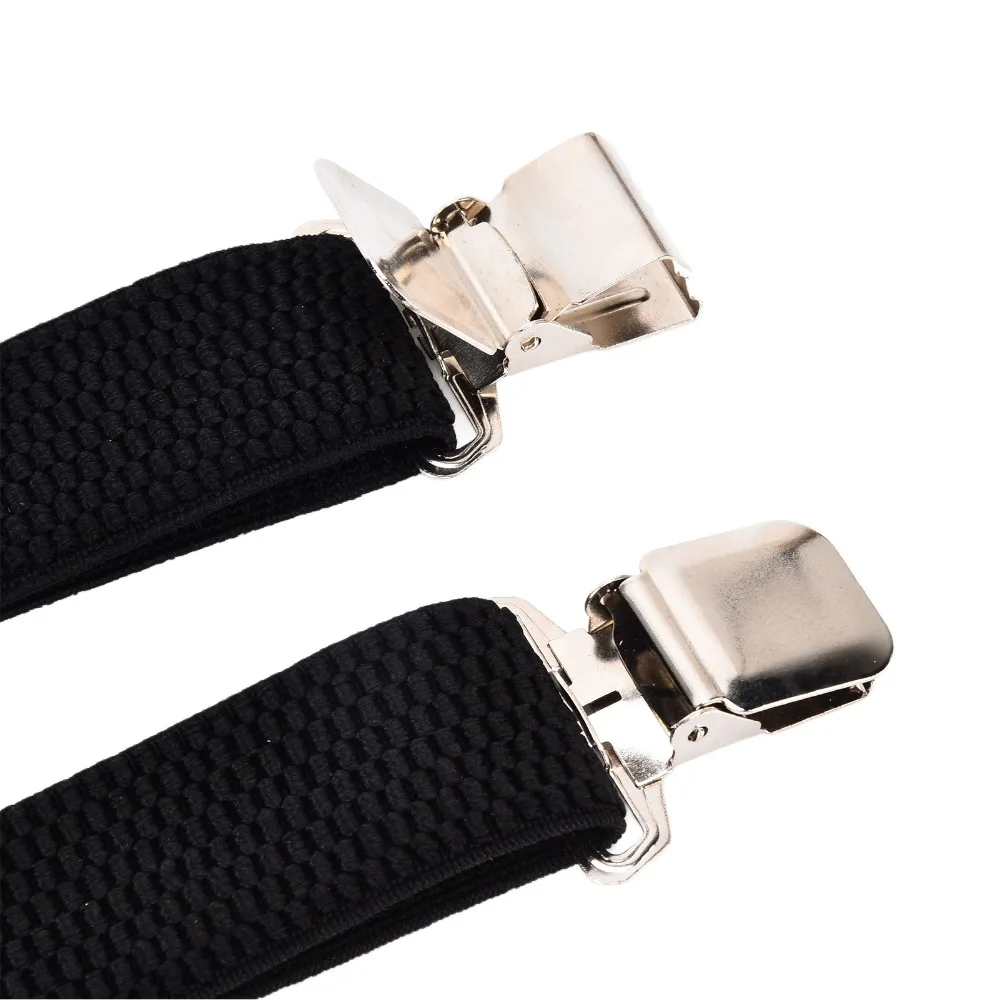 1pcs Adjustable Metal Clip Mens Suspenders 4cm Width Stretchable Length Heavy Duty Suspenders Wide Suspenders For Business