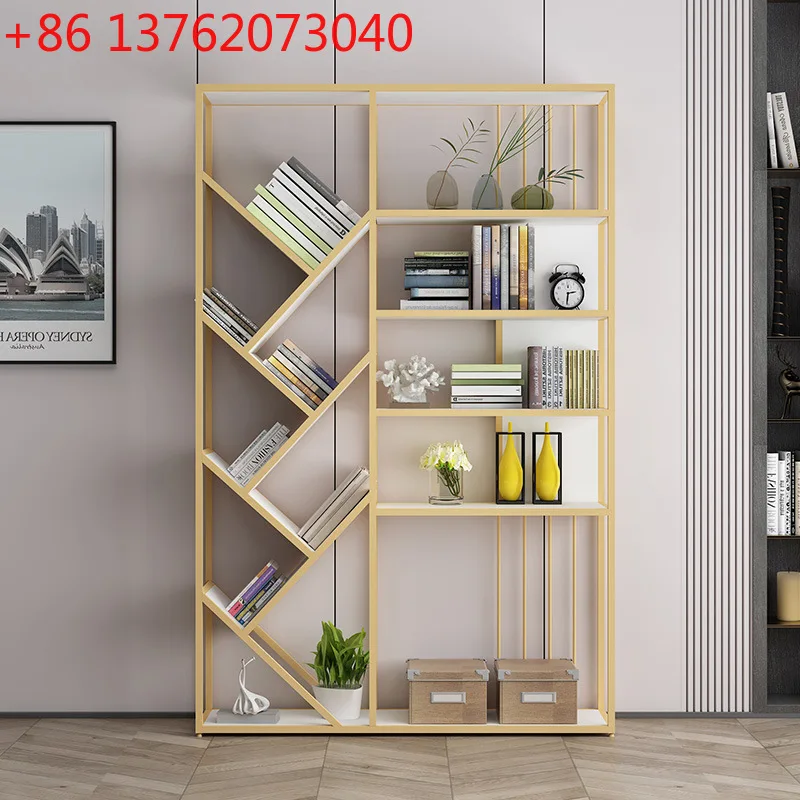 

Light luxury wrought iron partition office shelf simple restaurant decorative screen floor