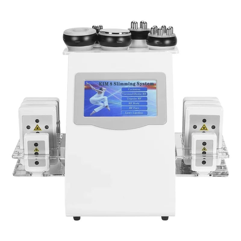 Hot product 6 in 1 Laser Vacuum Radio Frequency RF 40K Cavi Lipo Slimming Ultrasonic Liposuction Cavitation Machine for Spa