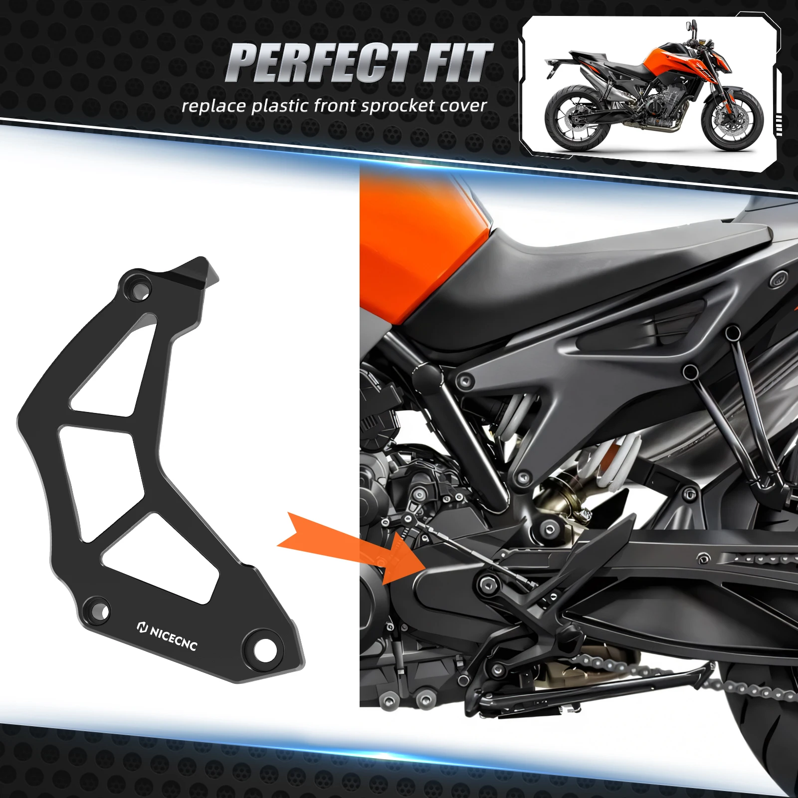 For 2019-2023 KTM 790 Adventure R S Chain Guaud Cover Sensor Cover 890 Adventure/R 2021-2023 Husqvarna Norden 901 2022-2023