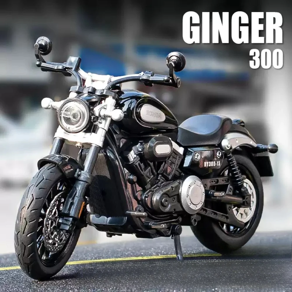 

1:12 Benda Chinchilla BD300 Alloy Car SportsterS Motorcycle Diecast Model Toys Sound Light Front Wheel Steering Models Boy Gifts