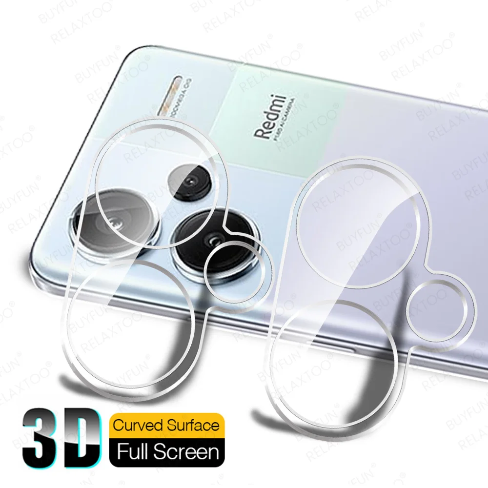 2Pcs 3D Clear Camera Glass Protector For Xiaomi Redmi Note 13 Pro+ Note13 Pro Plus Note13Pro 13Pro 5G 2024 Back Lens Case Cover