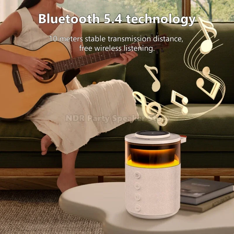 محطة شحن لاسلكية مغناطيسية 6 في 1 مع مكبر صوت BT5.4 لاسلكي، شاحن سريع لسلسلة IPhone IWatch AirPods #6