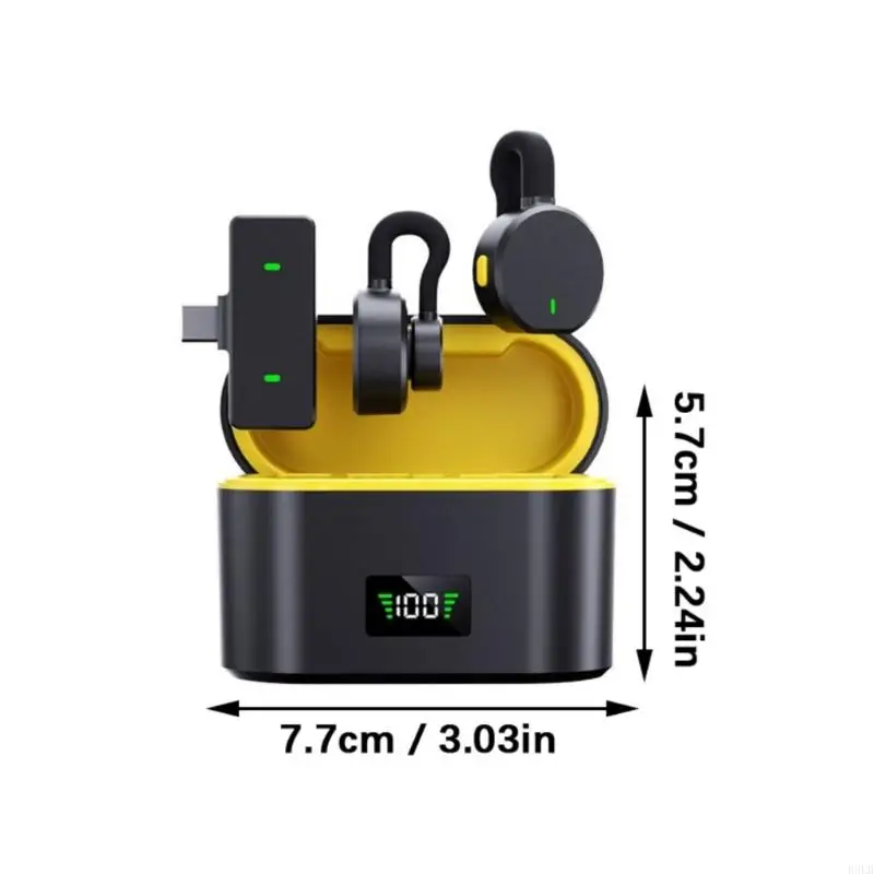 2025 جديدة لضوضاء ميكروفونات ميكروفون لاسلكية جديدة لإلغاء نظام ميكروفونات مزدوجة قابلة لإعادة الشحن لالتقاط صوتي واضح في أي