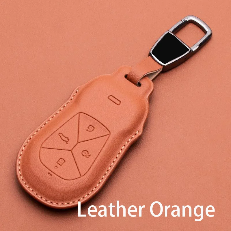 Genuine Alcantara Leather for Xpeng Xiaopeng P5 P7 G9 G3i Smart Remote Car Key Case Cover Fob 4 Buttons Protector Accessories