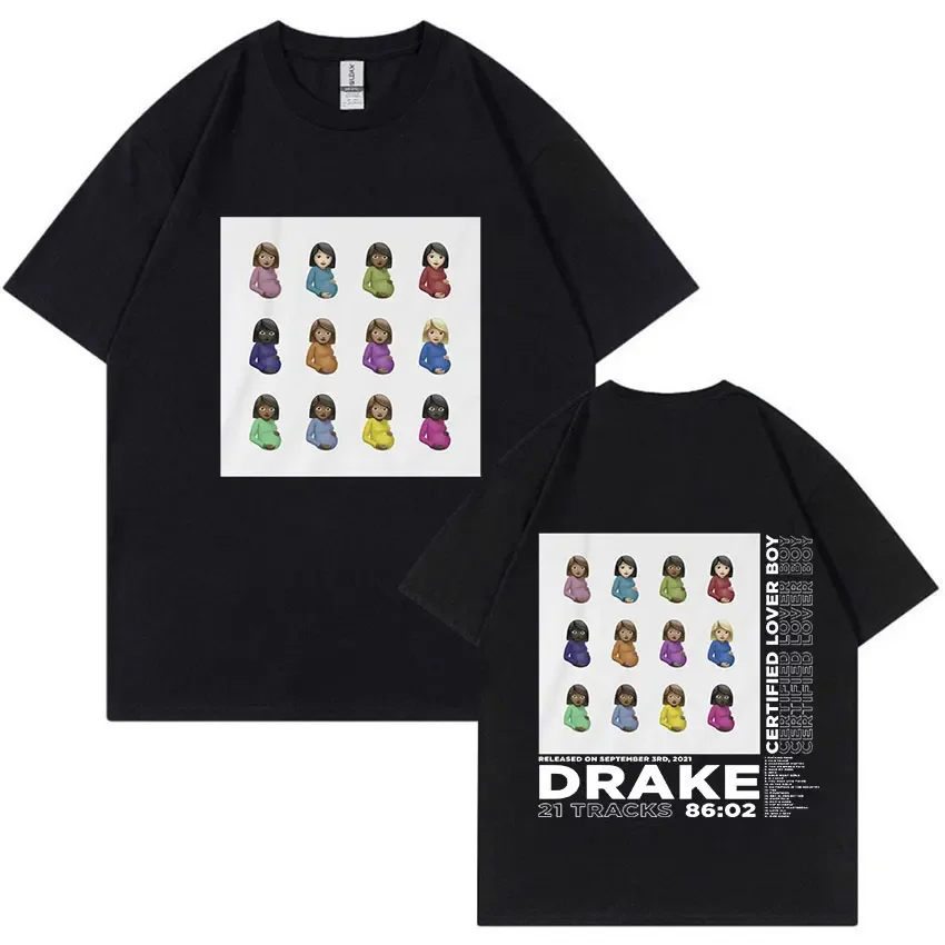 Rapper Drake Certified Lover Boy Album Graphic T Shirt Male Hip Hop Fashion T-shirt Unisex 100% Cotton Oversized Tees Streetwear