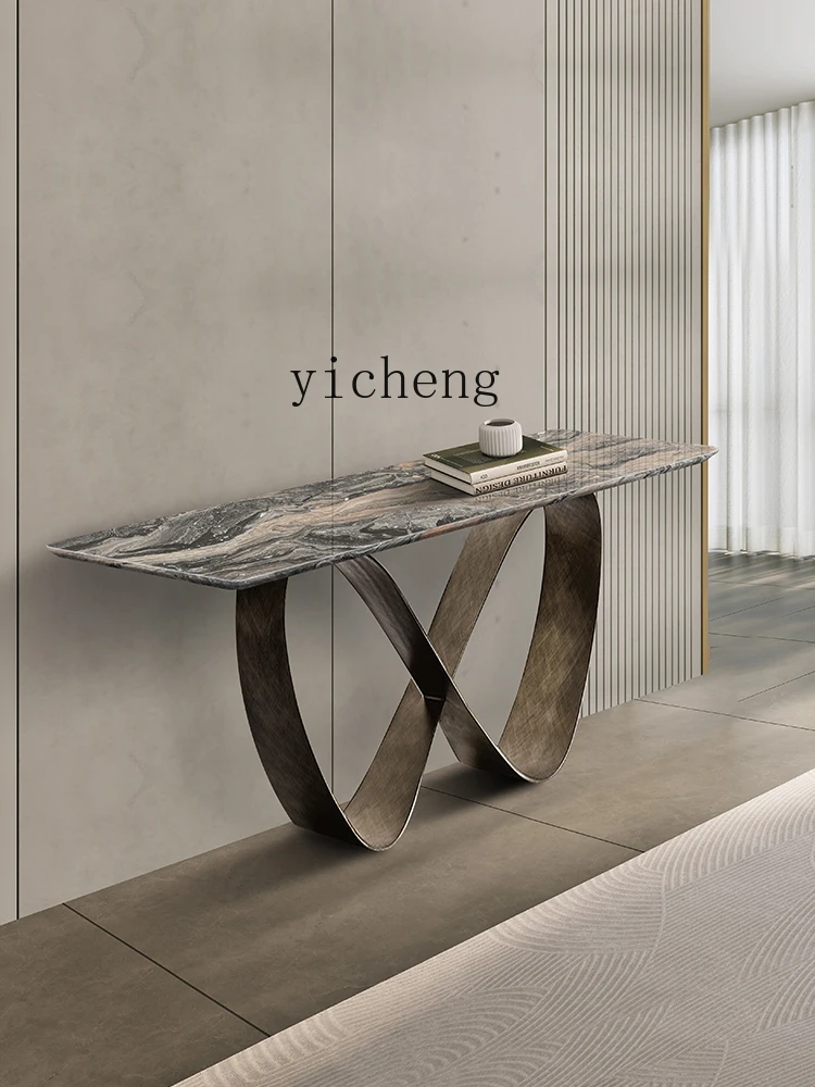YFY  marble entrance table light luxury modern simple entry entrance hall against the wall end view decoration entrance platform