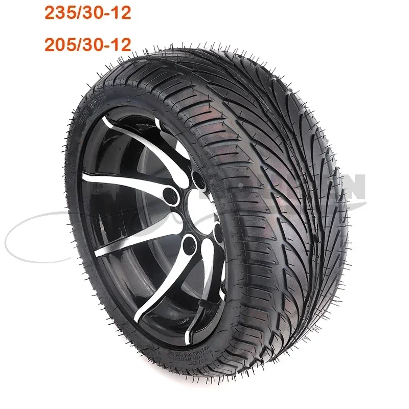 

Бескамерные шины 235/30-12 205/30-12 дюймов с дисками из алюминиевого сплава, подходящие для передних и задних колес внедорожников ATV Kart UTV