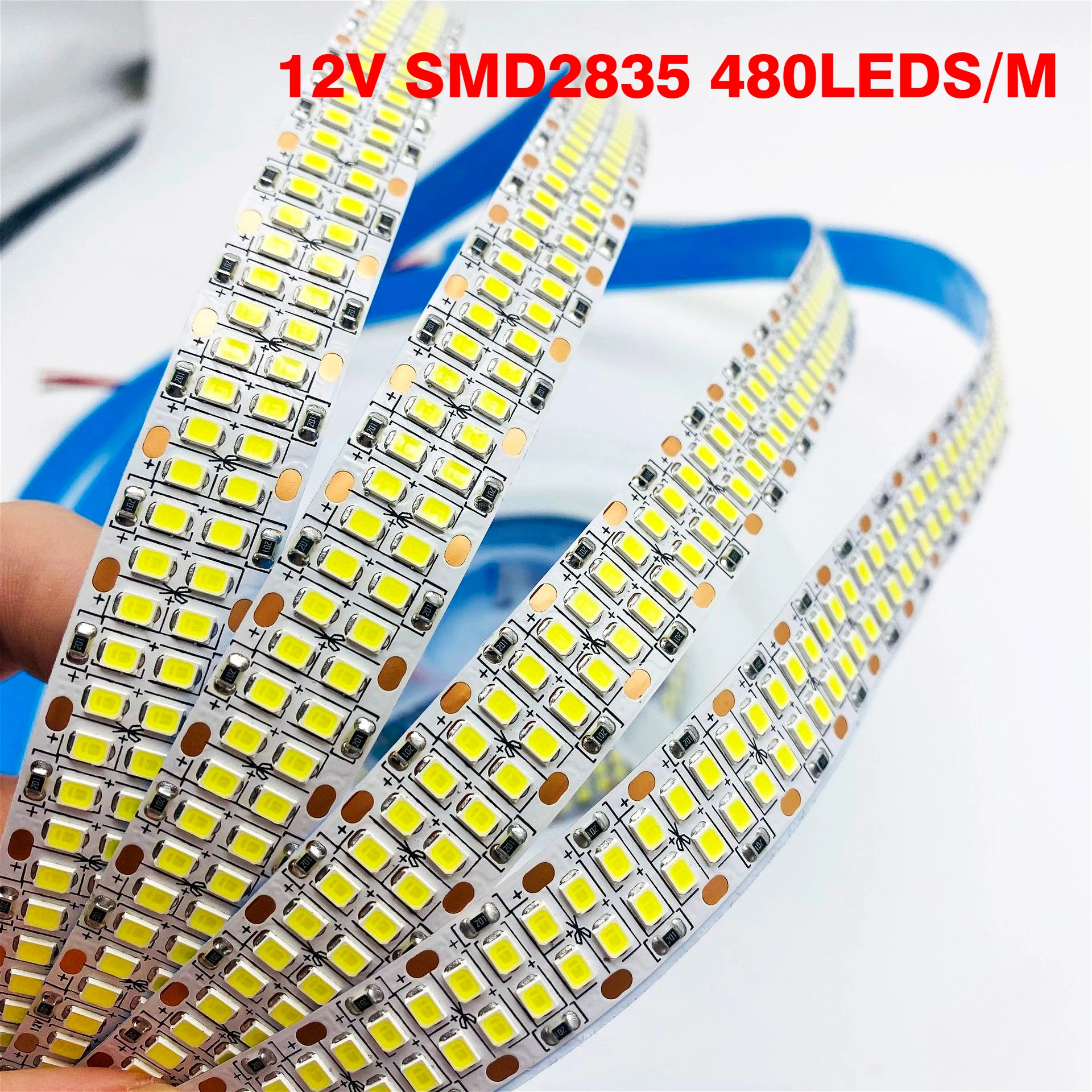 

1/2/3/4/5m/lot 15mm PCB LED Strip 2835 480LEDs/m DC12V High Brightness 2835 Flexible LED Light Warm White / White 5m/lot