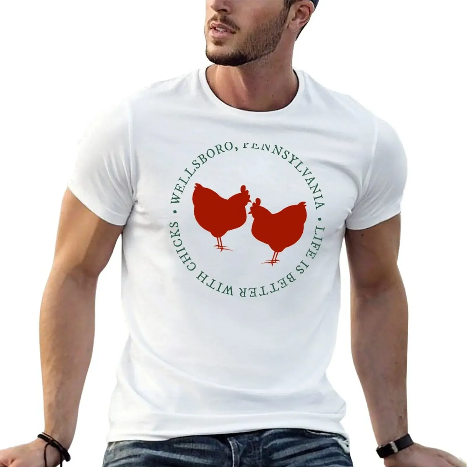 Life is better with chicks T-Shirt cute tops summer clothes man clothes quick-drying mens t shirts pack