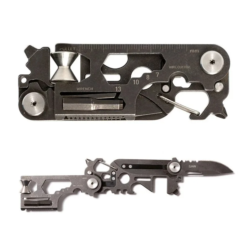 Multifunctional Outdoor Pocket Tool 2.0 Combination Card Folding Tactical Army Knife Bicycle Repair EDC Camping Gear Equipment