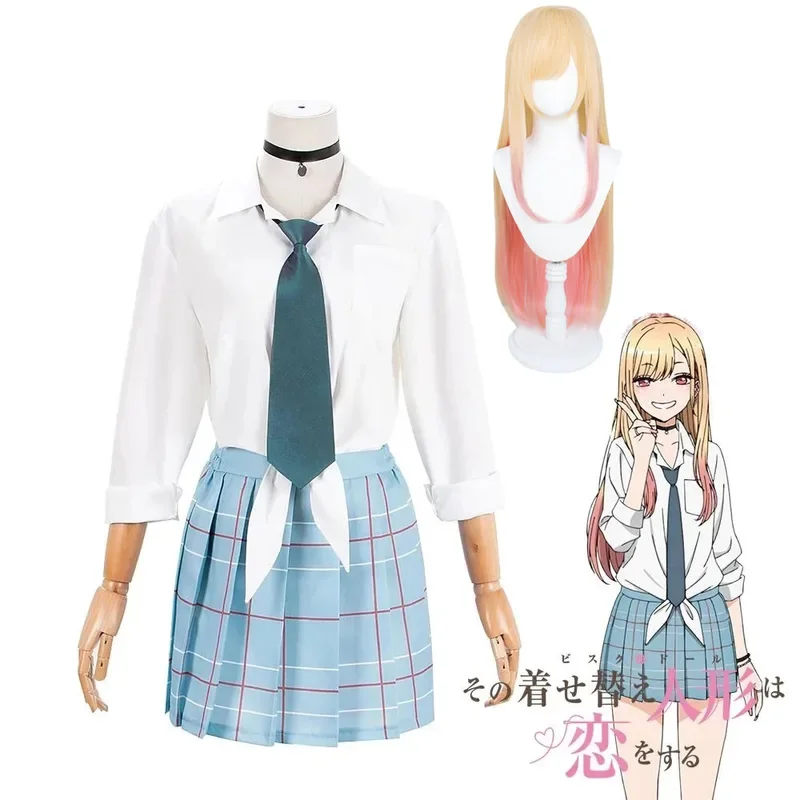 

FC6Marin Kitagawa Cosplay My Dress Up Darling Costume JK School Uniform Skirt Outfits Halloween Carnival Anime Suit@FC8！
