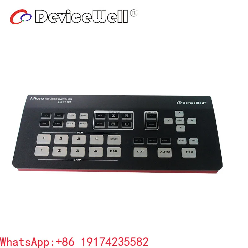 Well HDS7105 Super Mini Switcher 4 HD-MI + 1 DP Inputs 5 Channel 1080P OBS Stream HD SDI Video Switcher VS ATEM Mini Pro
