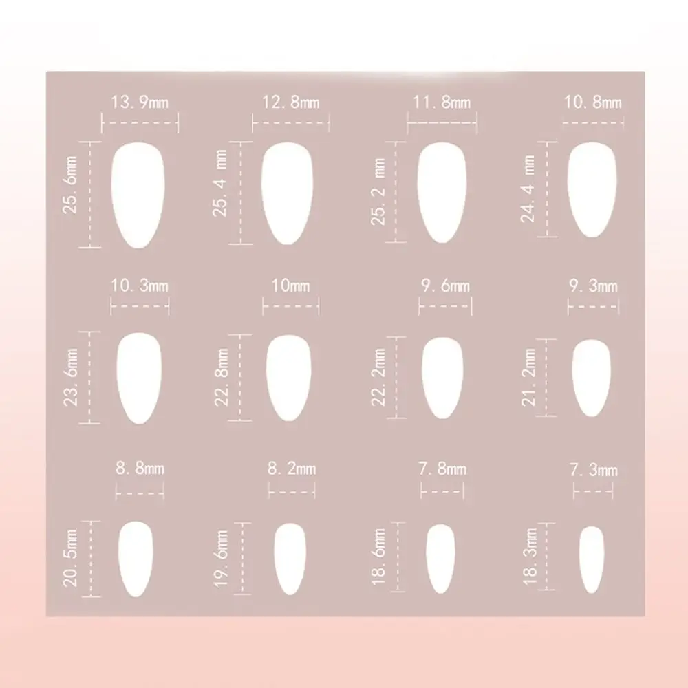 24pcs Long Almond False Nails French Rose Re Crocodile Pattern Fake Nails Irregular Gold Foil Detachable Press on Nails DIY