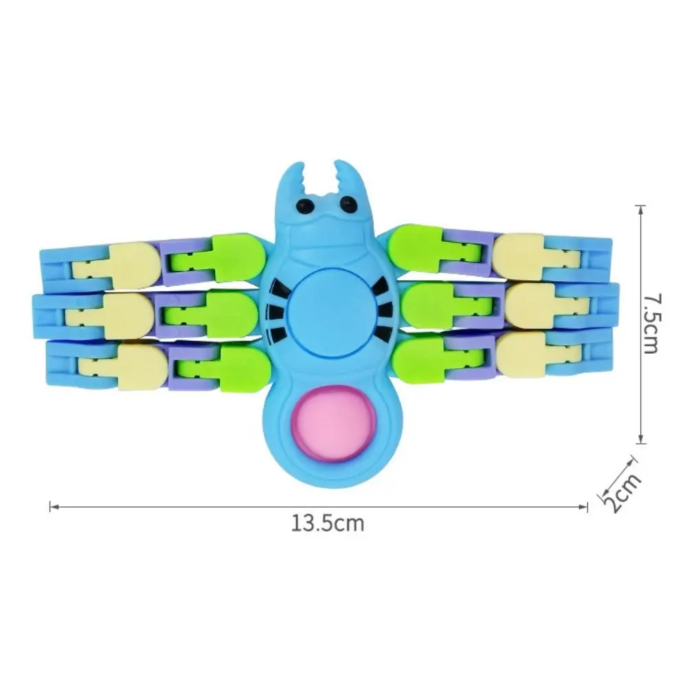 10 ชิ้น/เซ็ต Transformable CHAIN Mechanical CHAIN Fidgets ของเล่น Gyroscopes Mechanical แมงมุมเปลี่ยน Wacky TRACK SPINNER