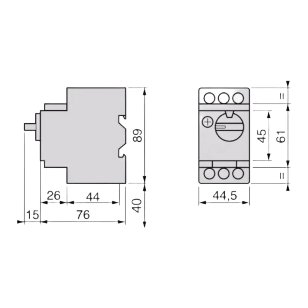 GV2PM Series Circuit Breaker for Motor for protection with Dual Thermal Magnetic Sensing Knob Actuation and Clear Trip
