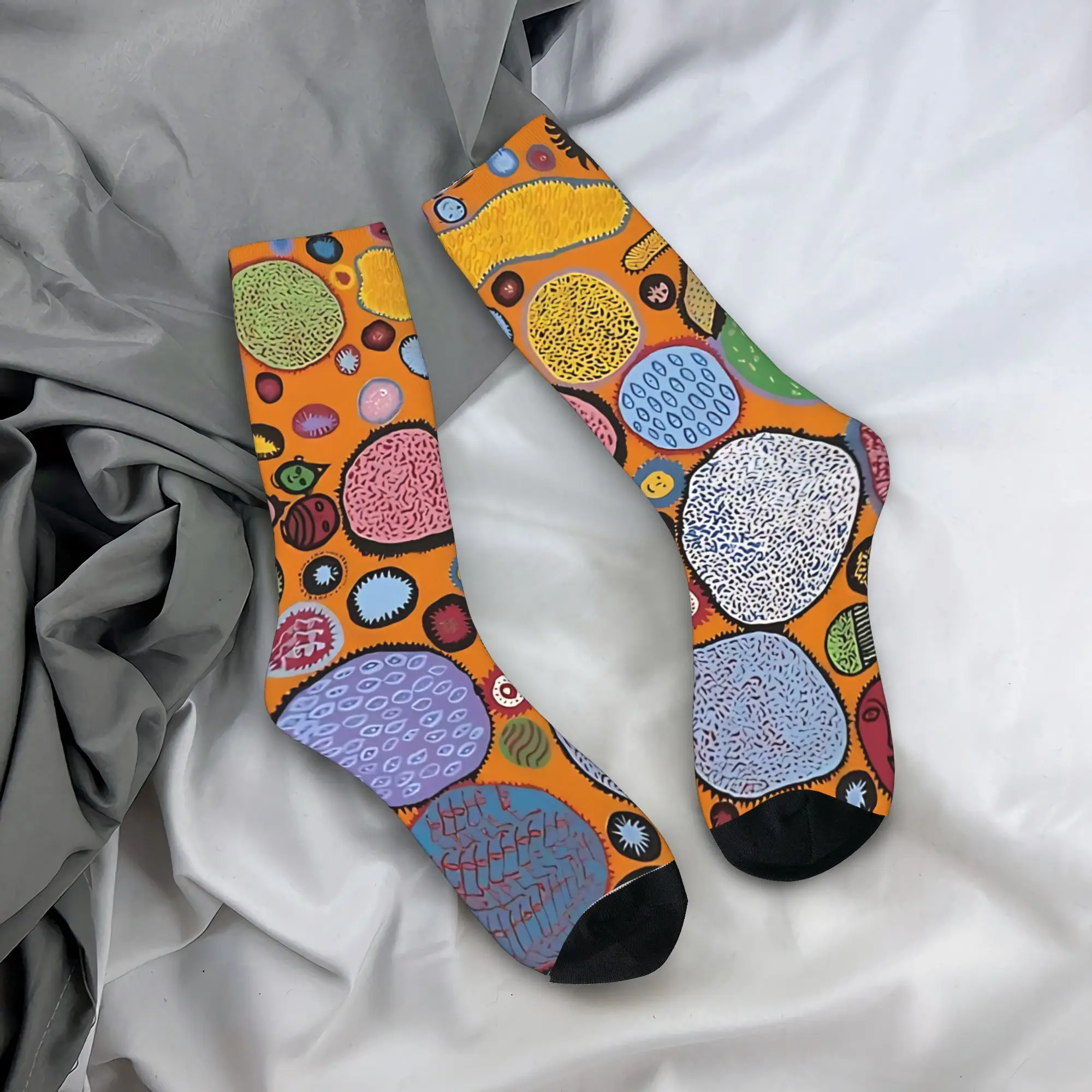 

Populer Yayoi Kusama Art Socks Winter Stockings Trendy Couple Warm Soft Socks Design Cycling Non Slip Socks