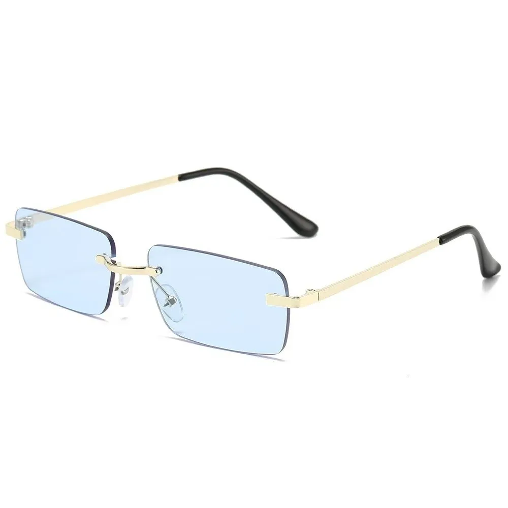 

Trendy Multicolor Beachside Sun Glasses Vision Care Lightweight Frameless Sunglasses Rectangle Vintage UV400 Eyewear Photography