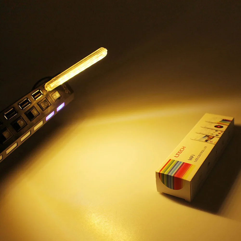Luz Nocturna móvil para oficina, lámpara LED USB Flexible para el hogar, ahorro de energía, portátiles, iluminación pequeña de plástico para ordenador y dormitorio