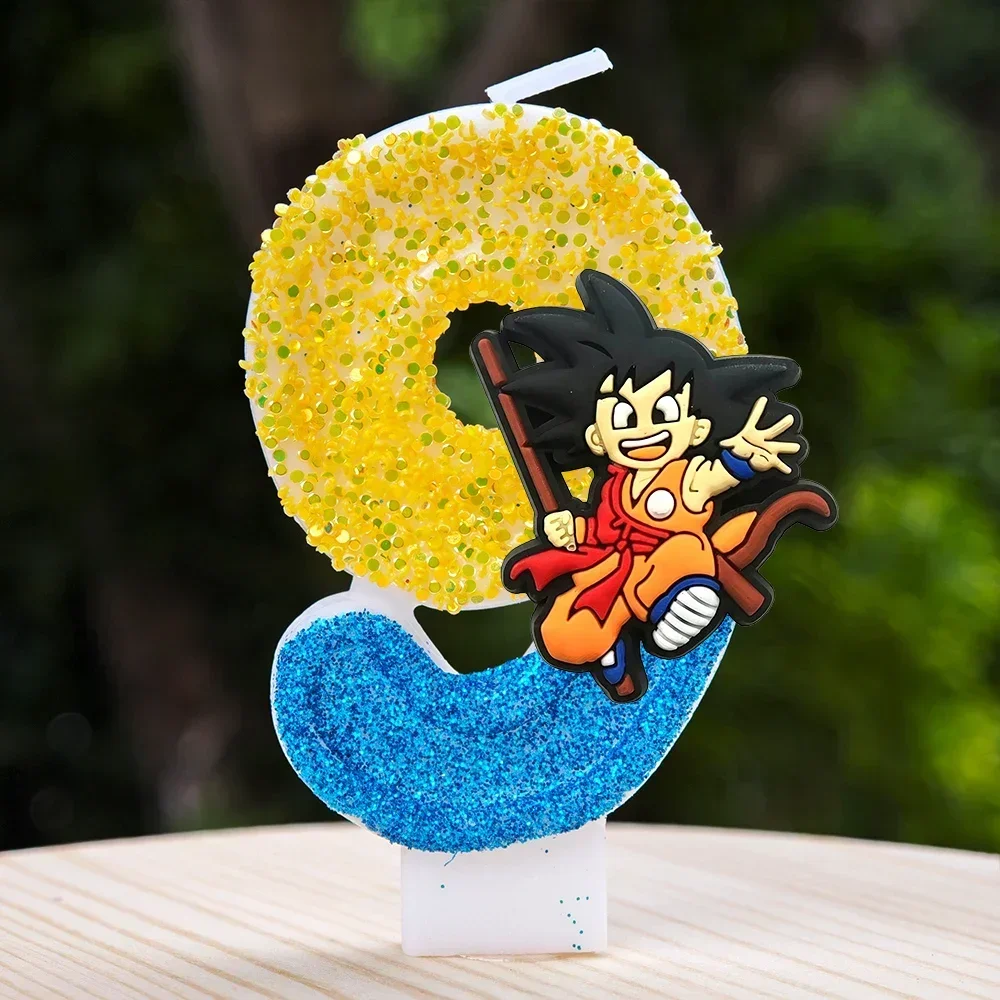 Niedliche Dragon Ball Z-Stil Geburtstagskerzen Zwölf Stück Wachsstift-Set für Kinder Anime Geburtstagsparty Tortendekoration – Detail 10
