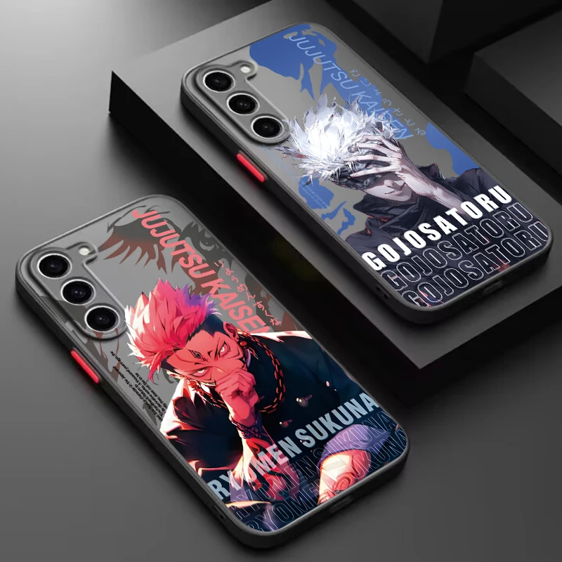 

Jujutsu Kaisen Itadori Yuji Frosted Translucent For Samsung Galaxy S24 S23 S22 S21 S20 FE S10 S9 S8 Plus Ultra Pro 5G Soft