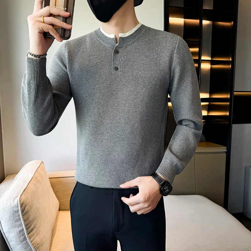 

Slim Fit Трикотажная основа irt для мужчин Размер XS S Осень Зима Простой моющийся свитер Внутренняя одежда Нейлон Молодежный повседневный Fa...