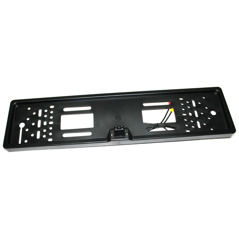 

European frame license plate, car reversing camera, four-light LED rear-view night vision high-definition image, European frame