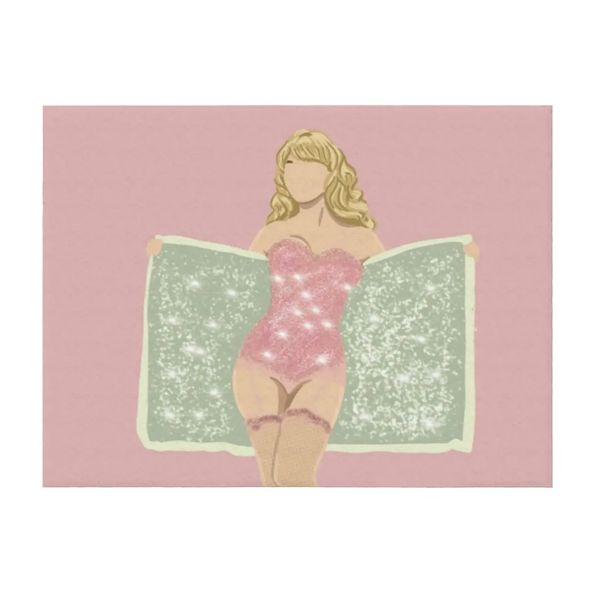 

Sabrina pink body suit Throw Blanket Weighted funny gift Picnic Thermals For Travel Blankets