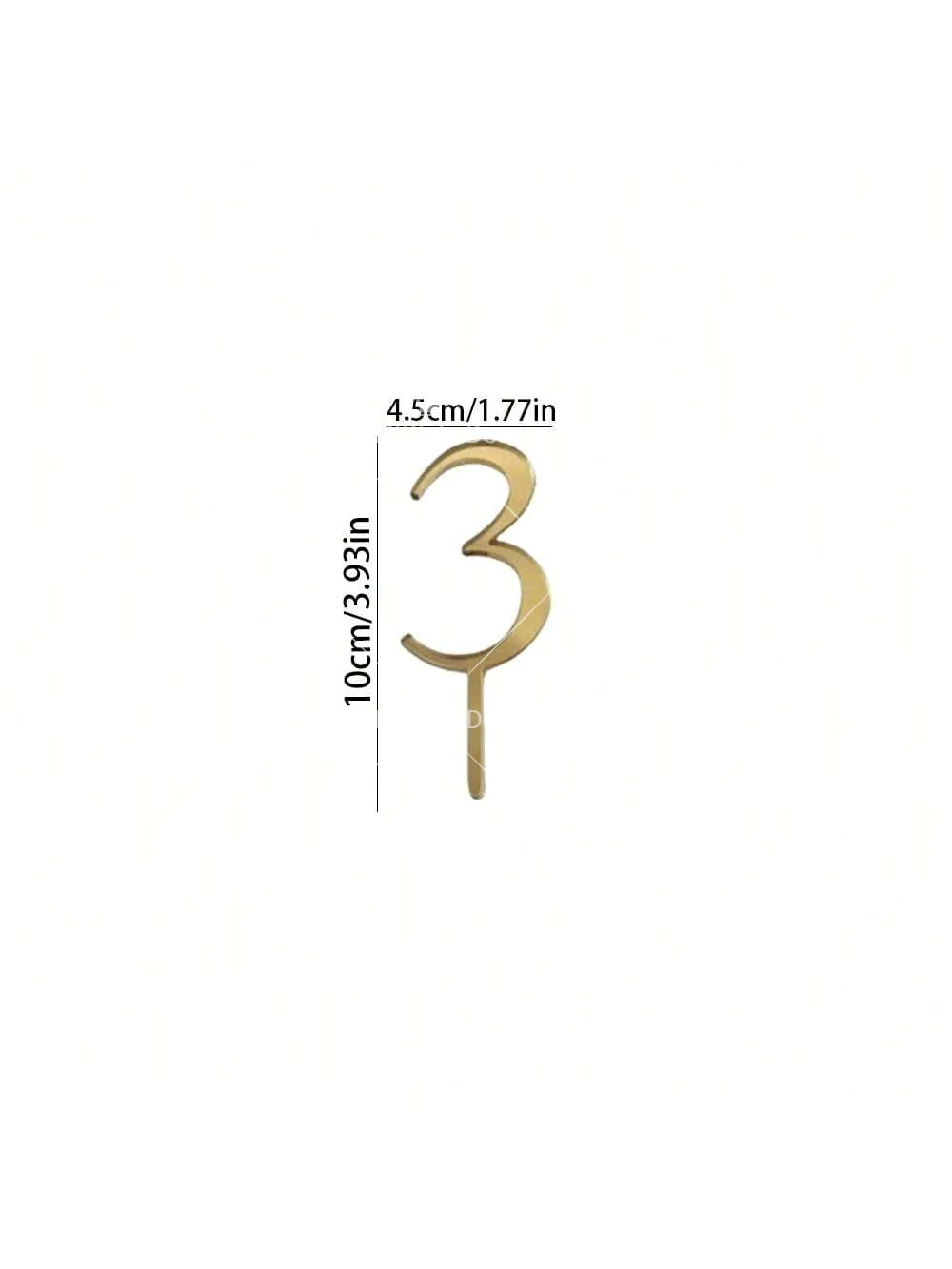 10 Stück/1 Set Gold Silber Acryl Nummer 0-9 Tortendekoration für Geburtstag Hochzeit Jubiläum Party Kuchen-Deko Zubehör – Detail 8