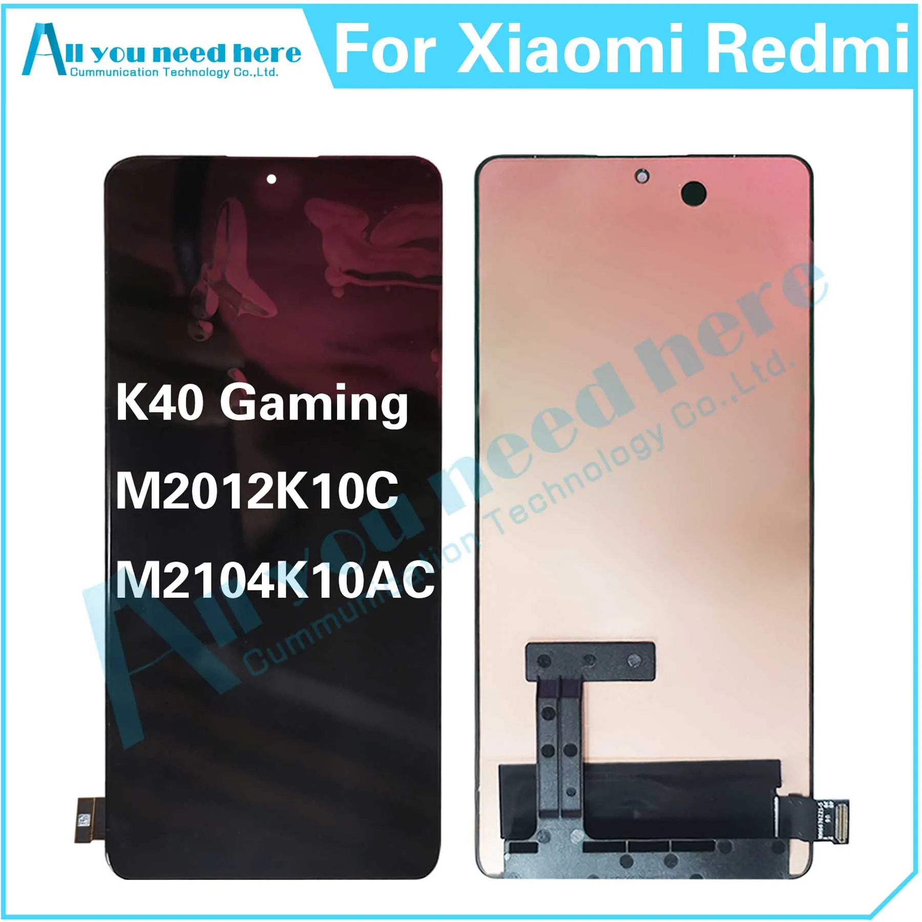 

100% Test For Xiaomi Redmi K40 Gaming M2012K10C M2104K10AC LCD Display Touch Screen Digitizer Assembly Repair Replacement