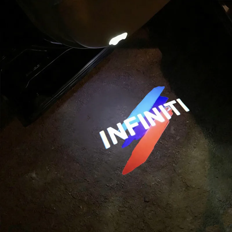 2X Pour Infiniti QX60 QX56 JX35 2013 - 2017 2014 2015 Projecteur LED de logo de porte de voiture, lumière d'ambiance de bienvenue, accessoires