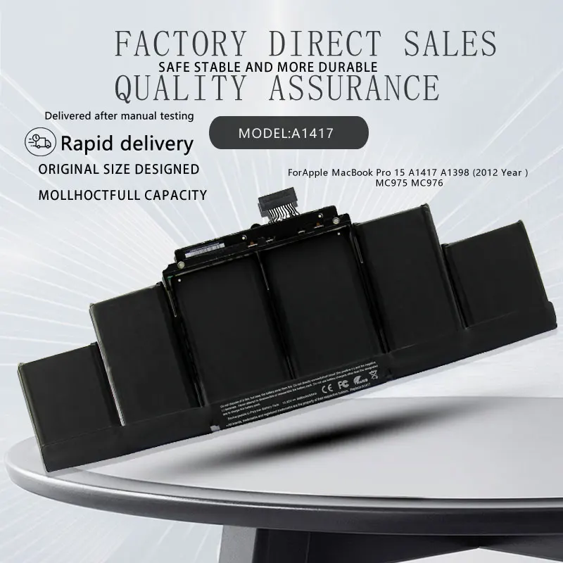 DXT NEW Laptop Battery A1417 For Apple Sonbook Pro Retina 15\