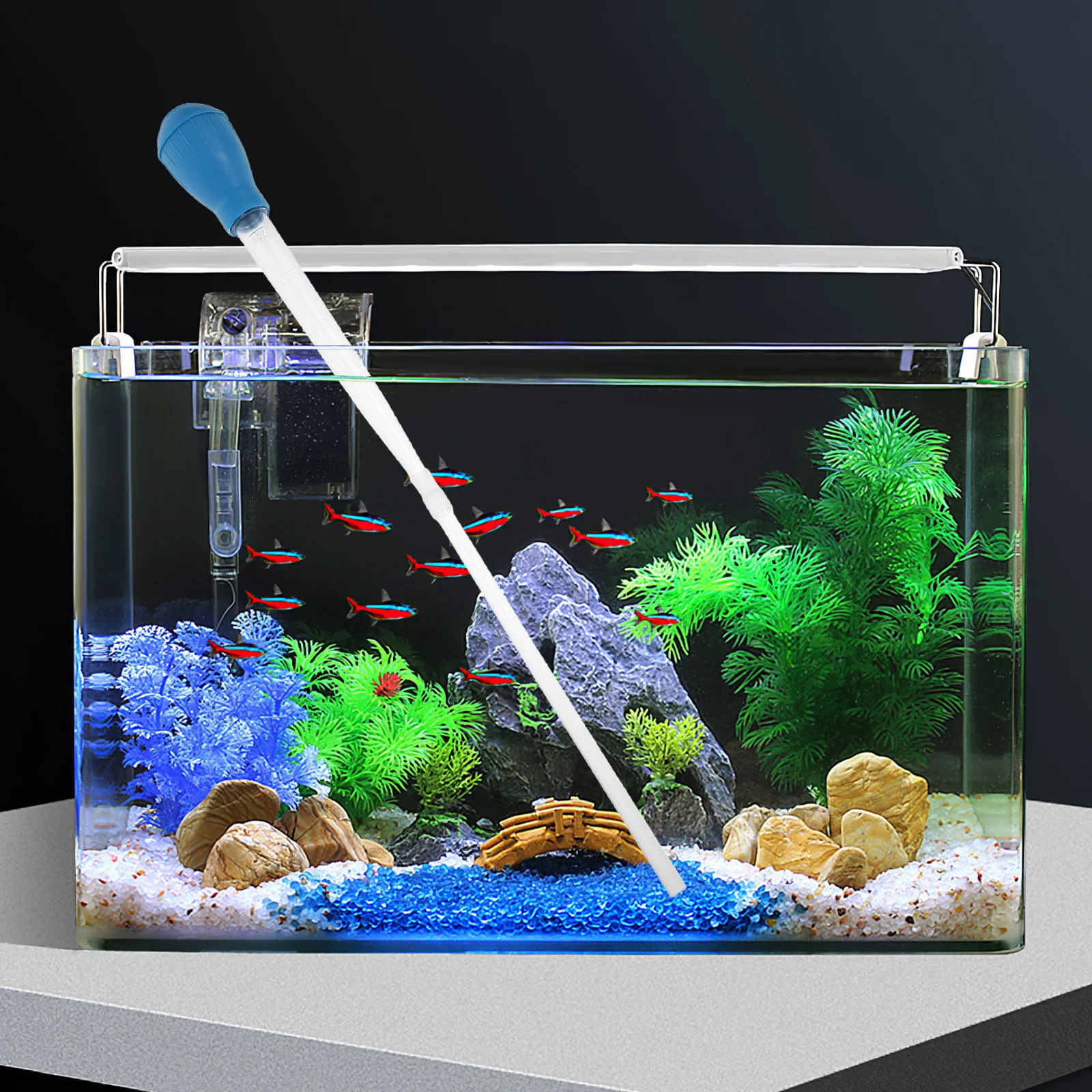 

Small Water Changer Manual Aquarium Vacuum Gravel Cleaner Portable Fish Tank Cleaning Pump For Betta Fish Tank Accessories