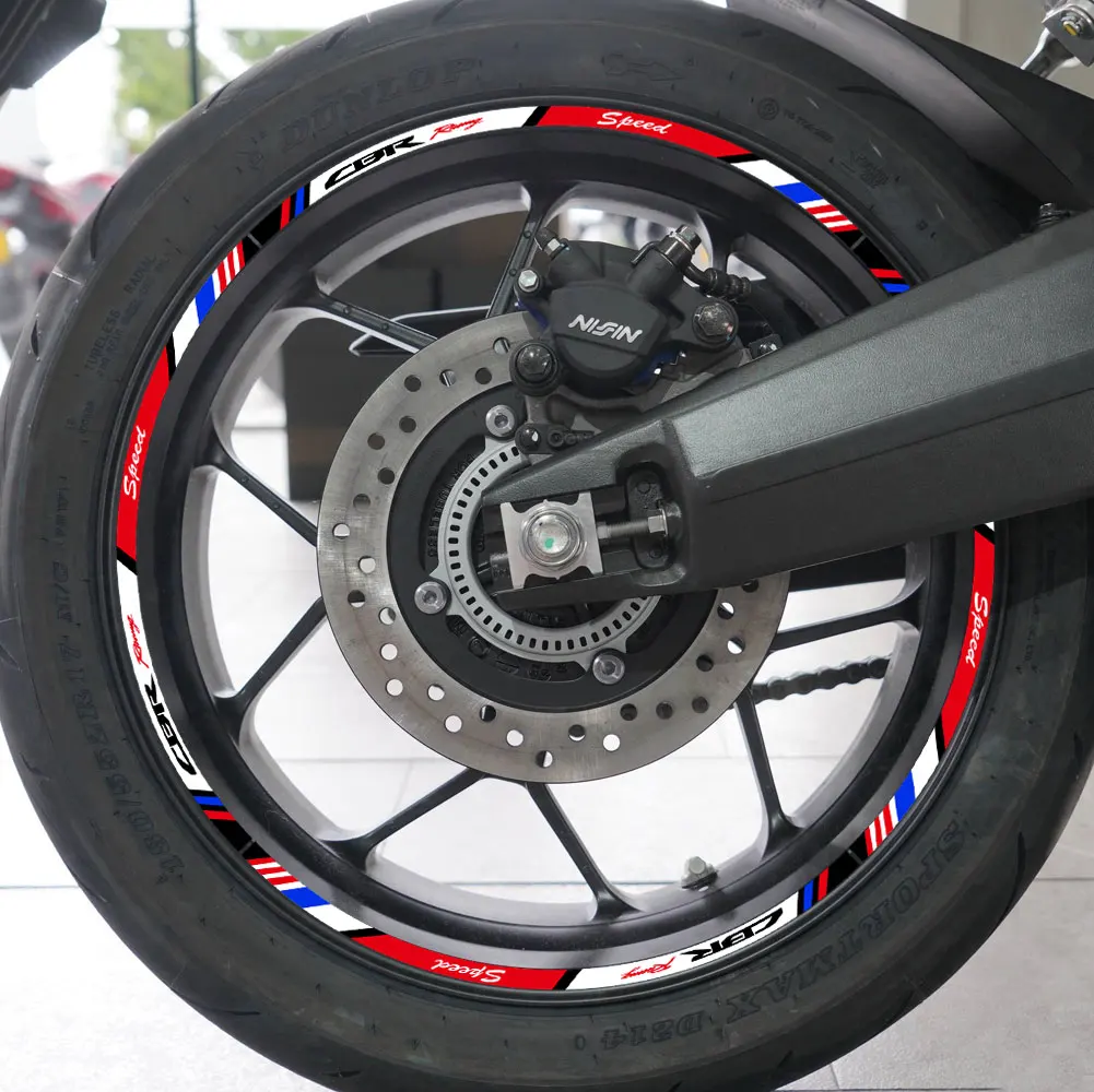 Reflective Motorcycle Accessories Wheel Sticker Inside of Hub Decals Rim Stripe Tape For Honda HRC CBR150R CBR600RR CBR1000RR