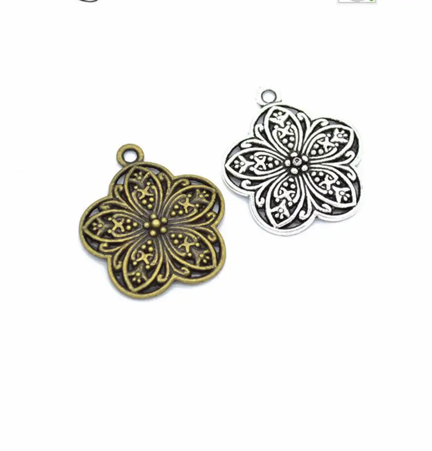 

30pcs 29*26mm Small Flower Charms Cute Flower Charms For Jewelry Making Flower Charms F0636