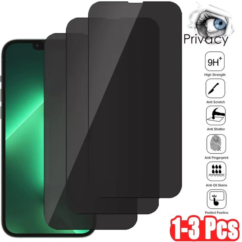 

Anti-Spy Glass For iPhone 17 Pro Max 17 Air Privacy Screen Protector For iPhone 16 14 13 11 15 Pro Max 13 Mini XR XS 7 8 Plus SE