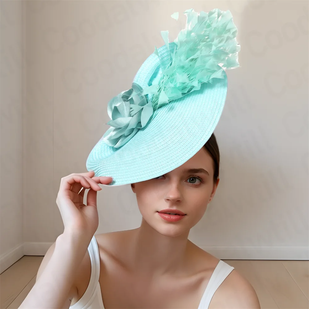 

Women Fascinator Hat Hair Accessories Ladies Headband Bridal Hair Clip Headwear Kentucky Derby Cocktail Party Festival Hat
