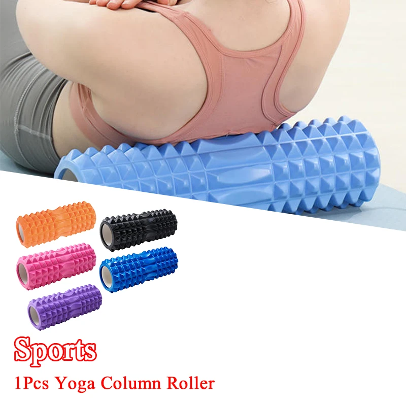 1Pcs Colorful Yoga Column Roller Fitness Equipment EVA Foam Roller Yoga Pilates Yoga Block Gym Roller