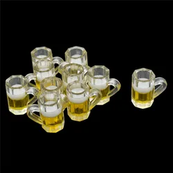 Miniature Beer Glass Resin Small Cups, Dollhouse Model, Modern Home Room, Table Decoration Supplies, 1PCS