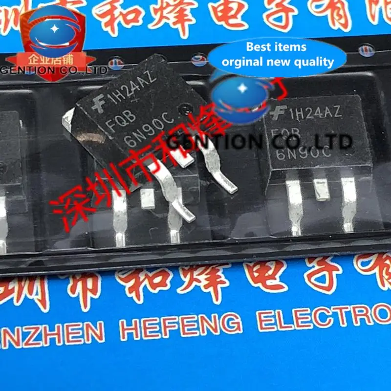 

10 шт. FQB6N90C TO-263 900 В 6 А в наличии 100% новые и оригинальные