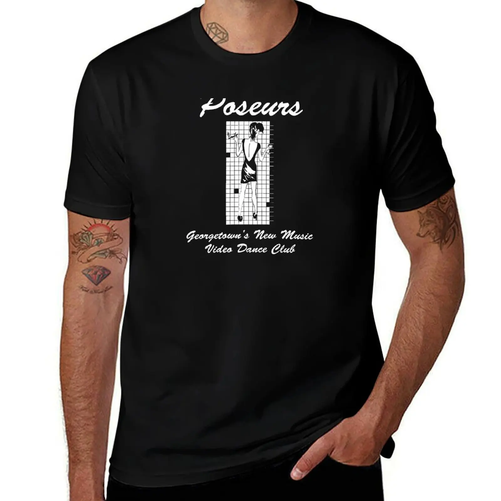 Poseurs, Georgetown's New Music Video Dance Club T-Shirt plus size clothes affliction shirts luxury clothes men