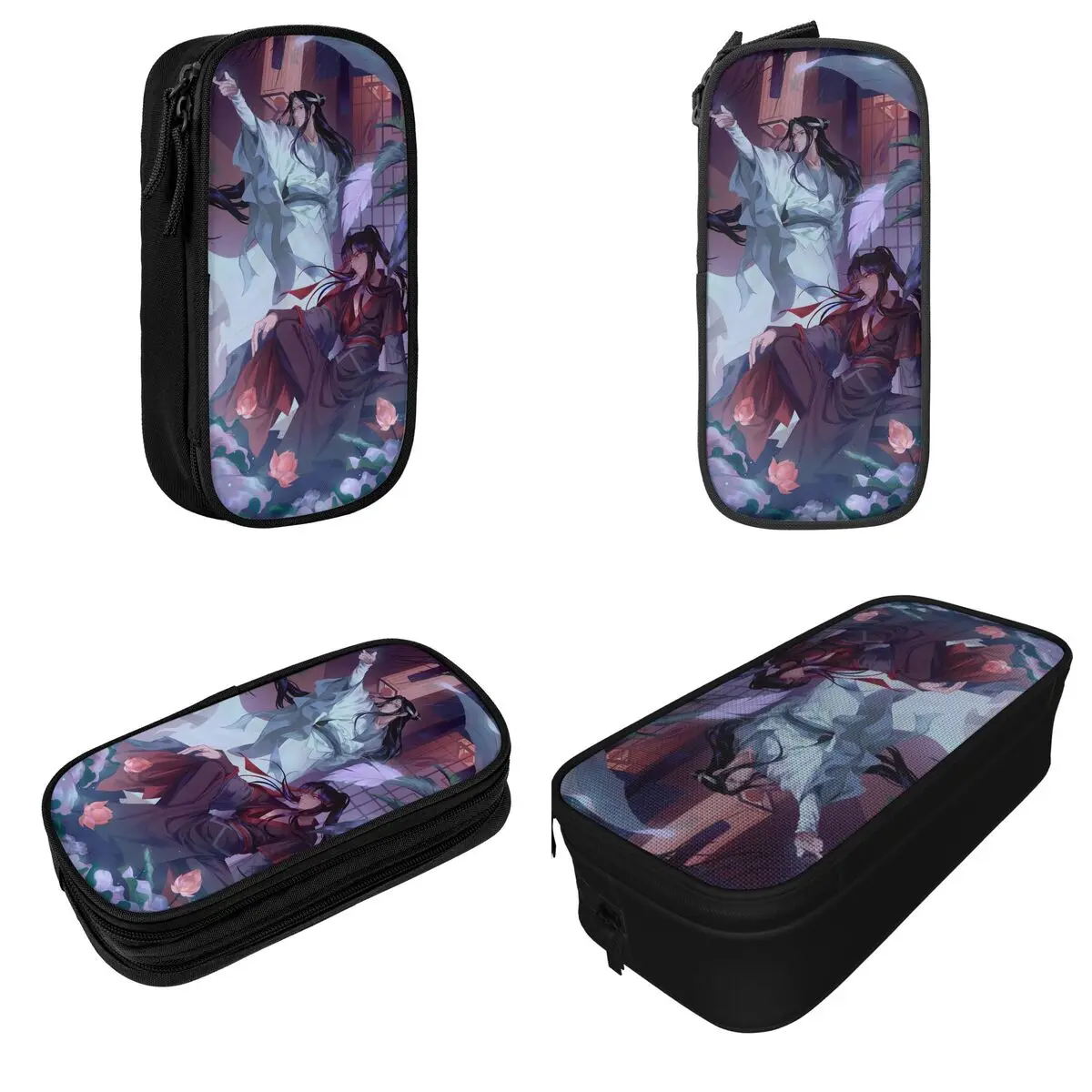 Anime The Untamed Pencil Cases Lan Zhan Wei Wuxian Pen Holder Bags for Student Large Storage School Supplies Gift Pencilcases