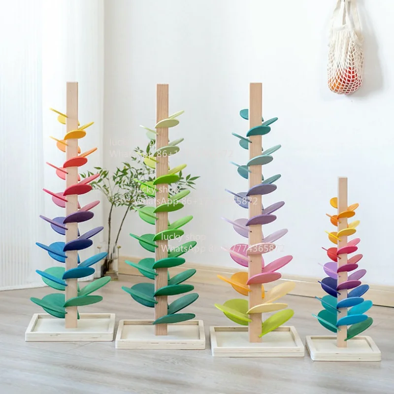 Rainbow Petal Ball Music Tree Wooden   Building Block Ornament