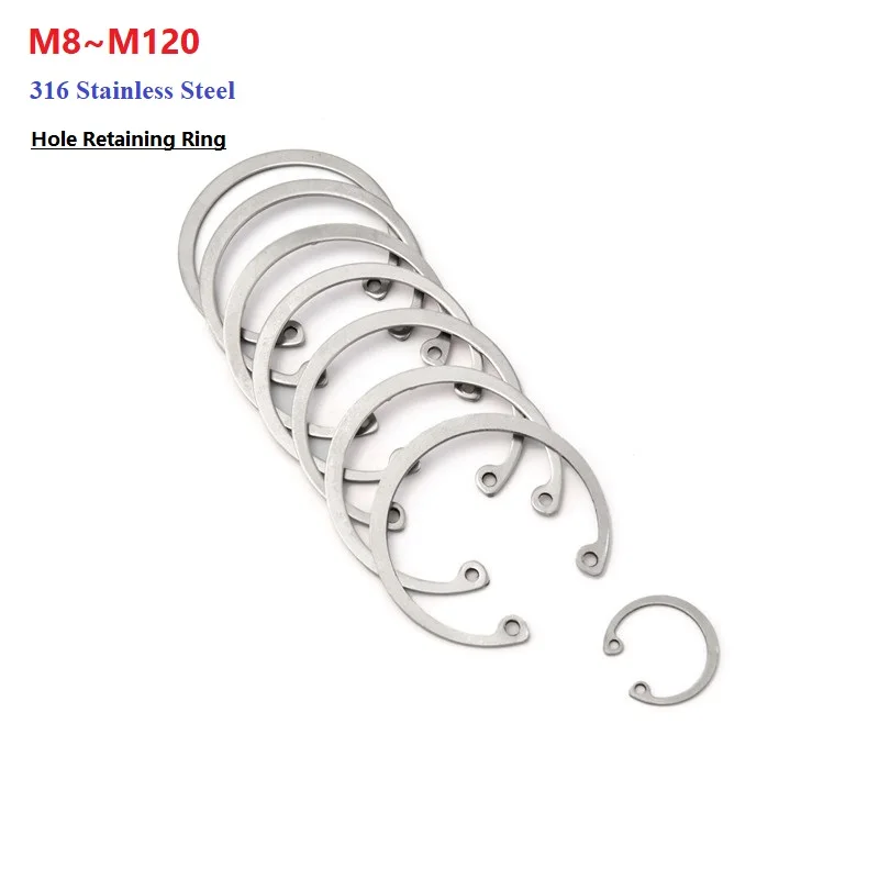 Hole Retaining Rings Internal Circlip Retaining Ring 316 Stainless Steel M8~M120 C-clip Snap Ring Metric