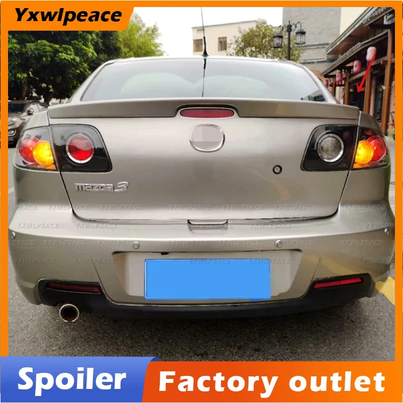 

For Mazda 3 2008 2009 2010 2011 2012 2013 High Quality ABS Plastic Unpainted Color Rear Trunk Spoiler Body Kit Accessories