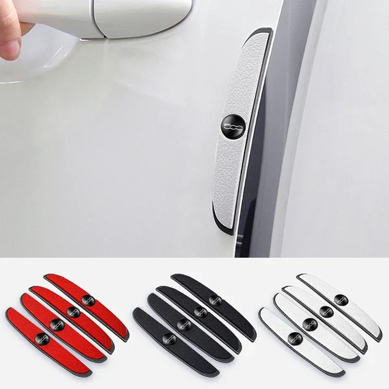4Pcs Car Door Edge Protection Buffer Trim Strip For Fiat Panda 500 500x 500l 500c 500e TIPO PUNTO BRAVO Stilo Accessories